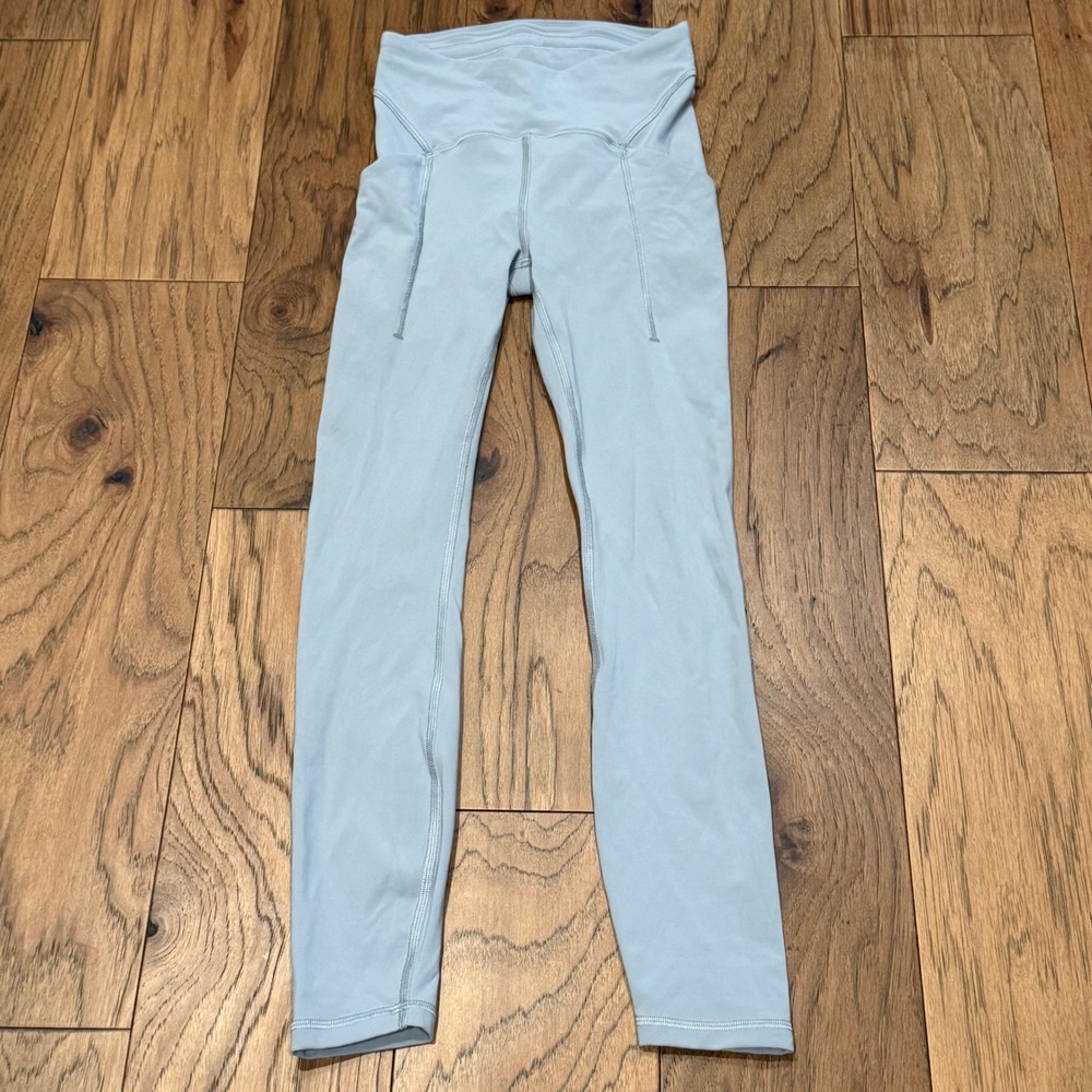 Lululemon Fast and Free High-Rise Tight 25 Pockets Light Blue Nulux‎ Size 2